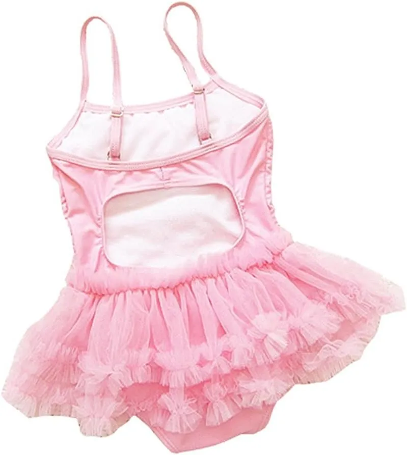 Baby Girls Princess Lace Layer Tankini Swimsuit Tutu Dress One-Pieces Swimwear Bikini Sets
