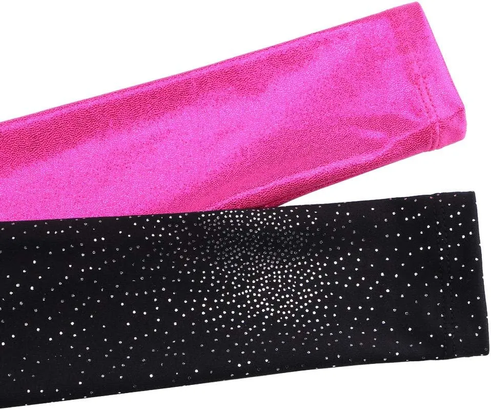 BAOHULU Gymnastics Leotards for Toddler Girls Long Sleeve Sparkle Stripes Tank Biketards Dance Unitards