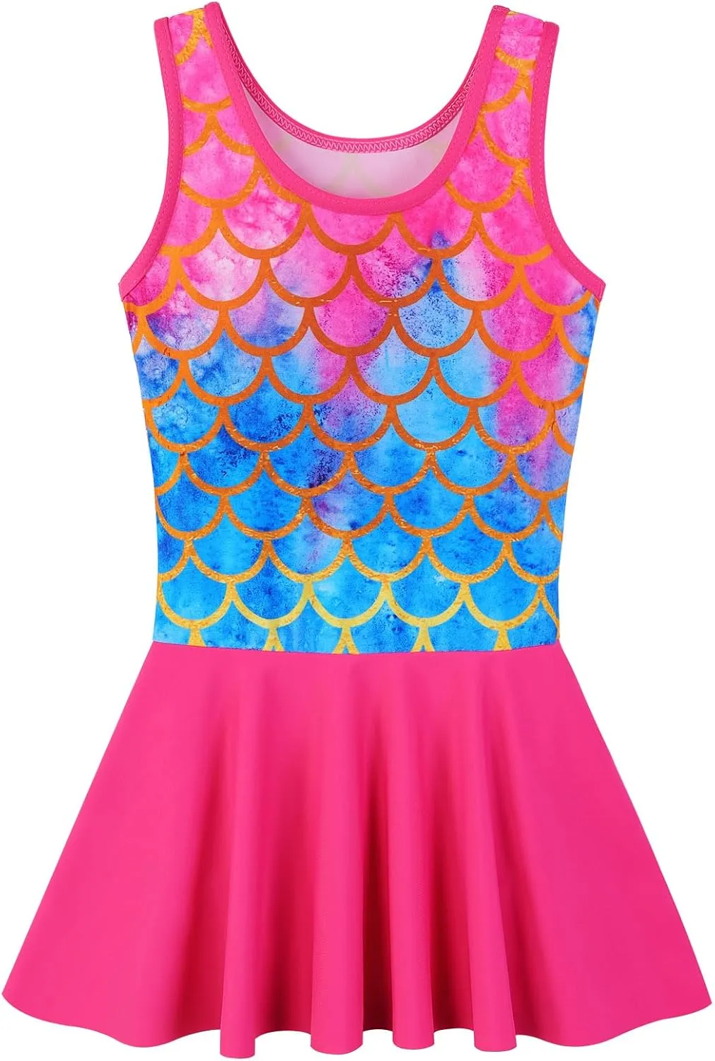 BAOHULU Toddler Girls Swimsuit One Piece Cute Floral Dress Swimwear 3-8 Years
