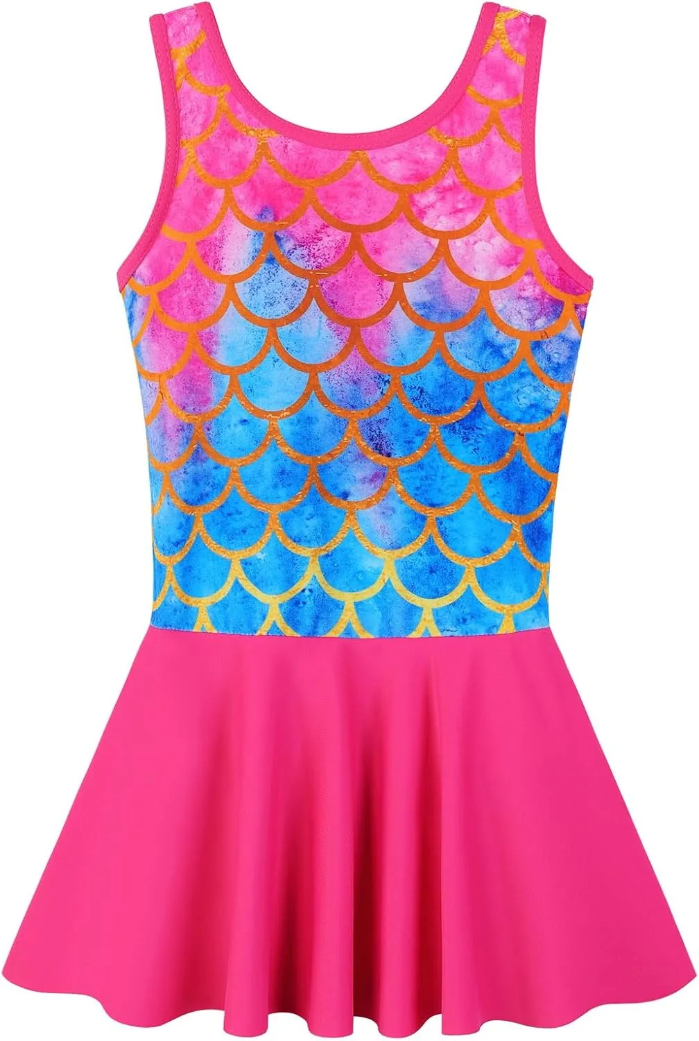 BAOHULU Toddler Girls Swimsuit One Piece Cute Floral Dress Swimwear 3-8 Years