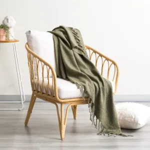 Cloud Linen Lygon Wool Acrylic Juniper Throw