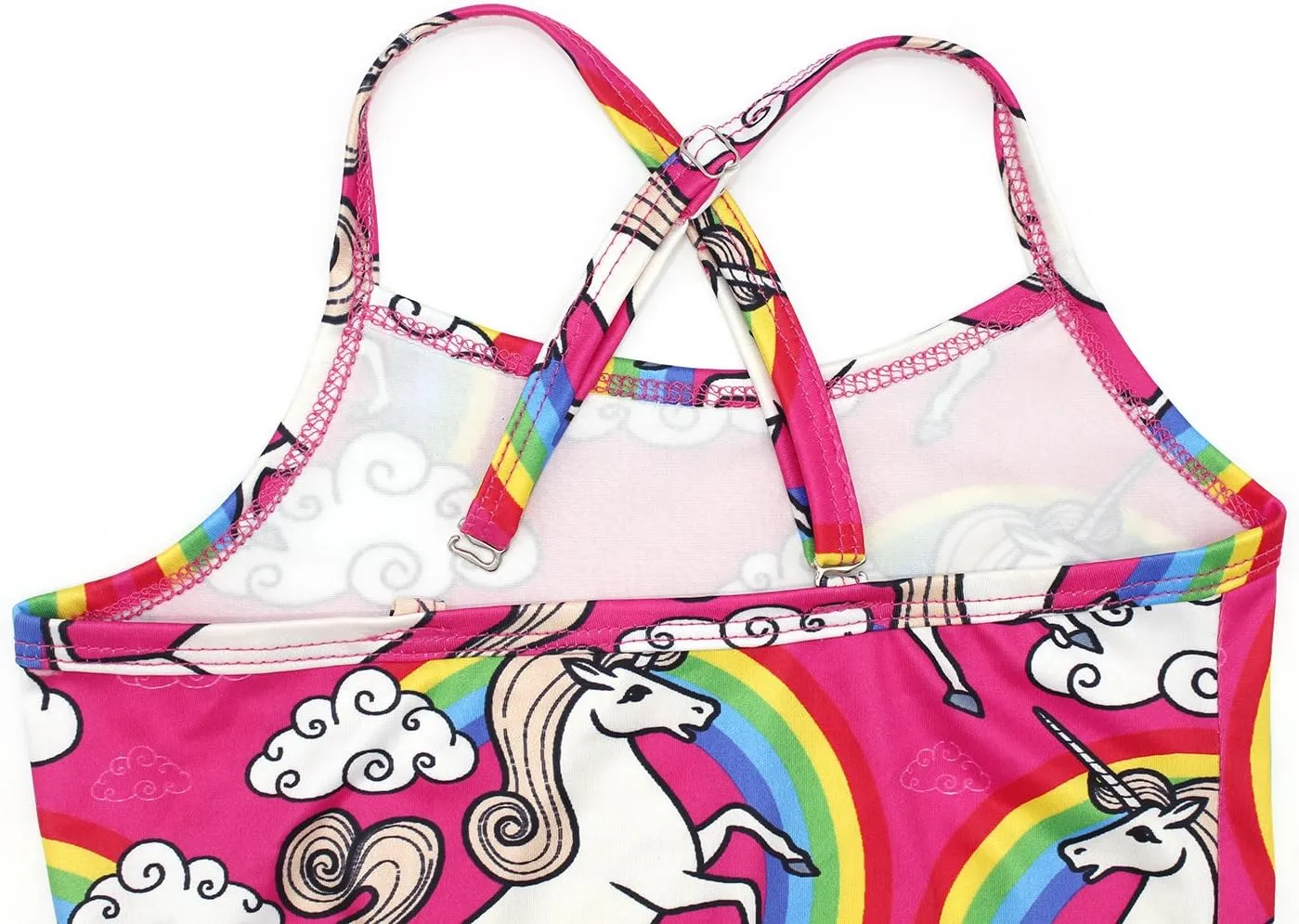 COTRIO Girls Swimsuit Rainbow Unicorn Tankini Swimwear Bathing Suit 2 Piece Beach Bikini for 2-10 Years Toddler Baby