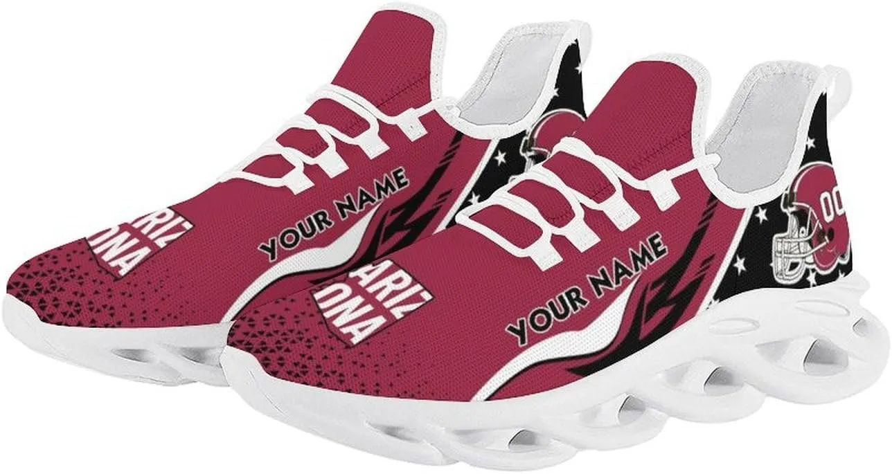 Custom Football Sneakers City Sports Slip-on Shoes Personalized Name Number, Gifts for Football Fans Men Women
