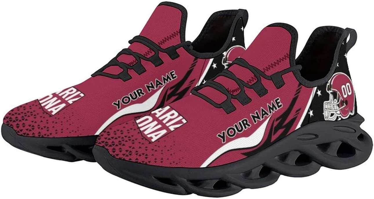 Custom Football Sneakers City Sports Slip-on Shoes Personalized Name Number, Gifts for Football Fans Men Women