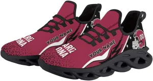 Custom Football Sneakers City Sports Slip-on Shoes Personalized Name Number, Gifts for Football Fans Men Women