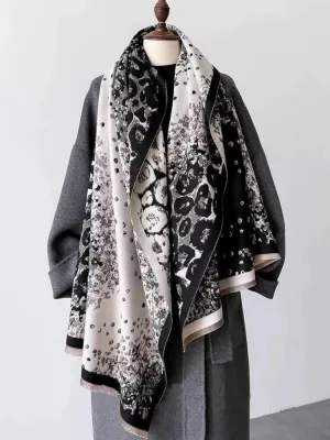 FairyCity Women's Soft pashmina Shawl Oversized Winter Warm blanket Scarf Long Cashmere Shawls Wraps Geometric patterns