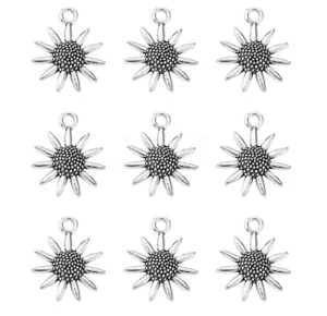Flower Silver Charm