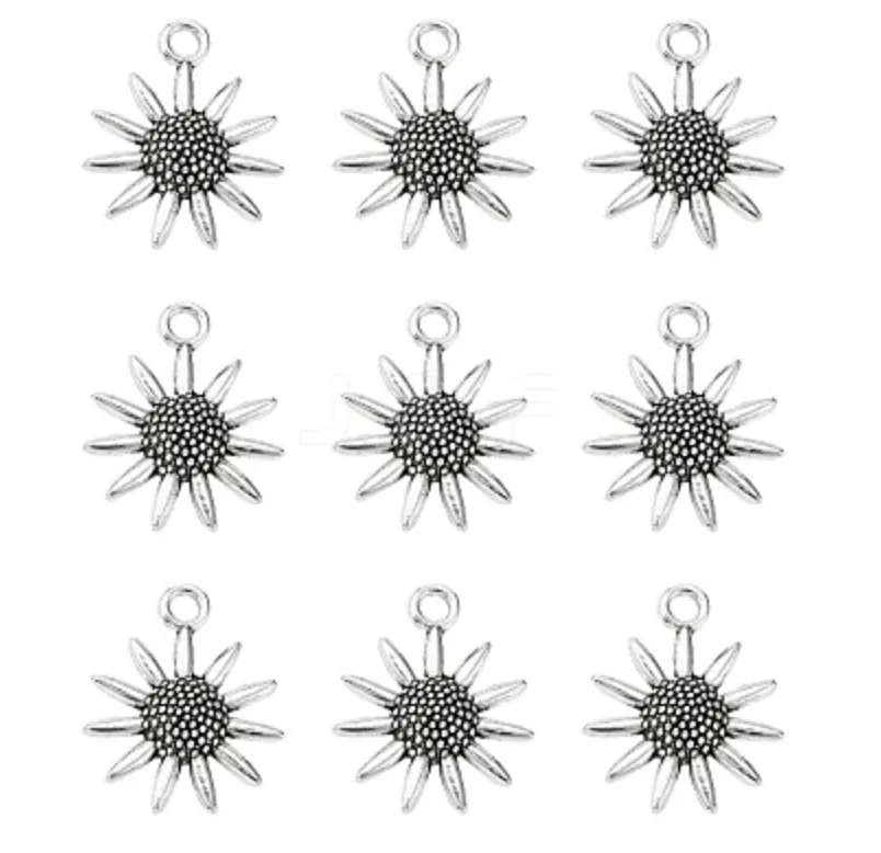 Flower Silver Charm