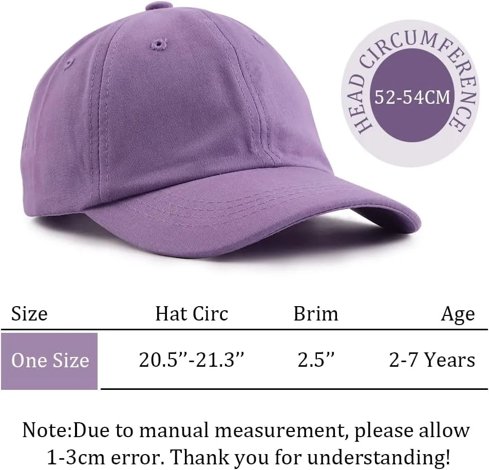 Girls Baseball Cap Kids Cute Sun Hat Adjustable Trucker Hats Toddler Rainbow Floral Ponytail Caps Spring Summer