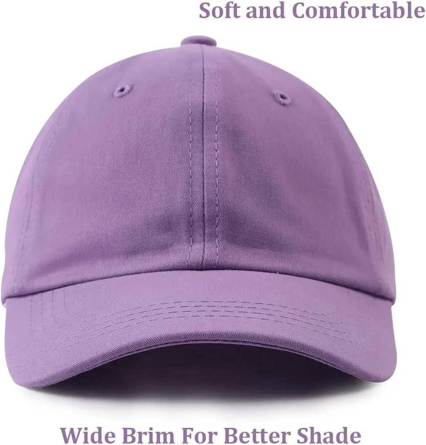Girls Baseball Cap Kids Cute Sun Hat Adjustable Trucker Hats Toddler Rainbow Floral Ponytail Caps Spring Summer
