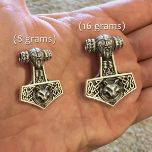 Hammer of Thor Necklace - Sterling Silver