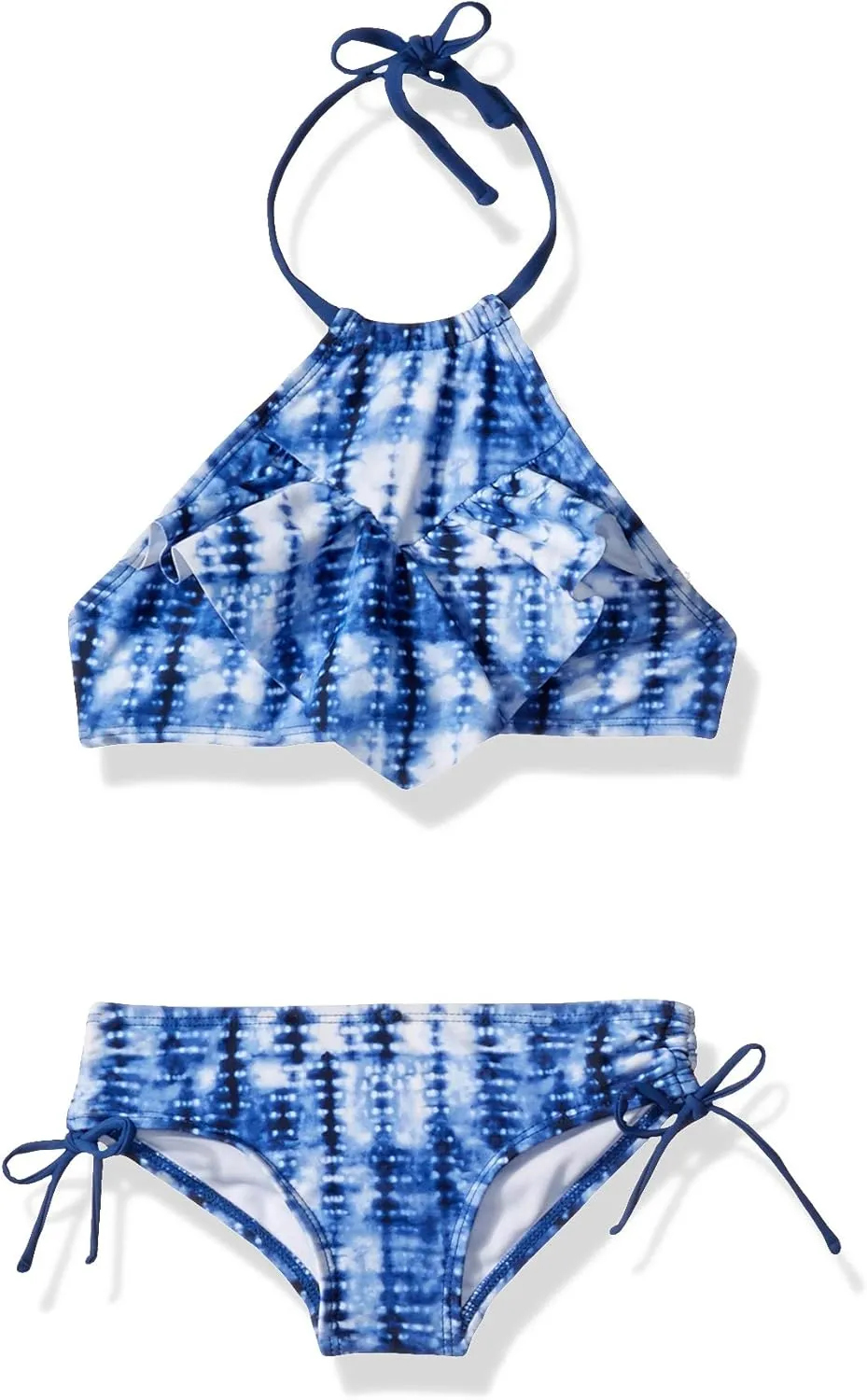 Kanu Surf Girls' Morgan Ruffle Halter Bikini 2-Piece Swimsuit, Pink, 2t