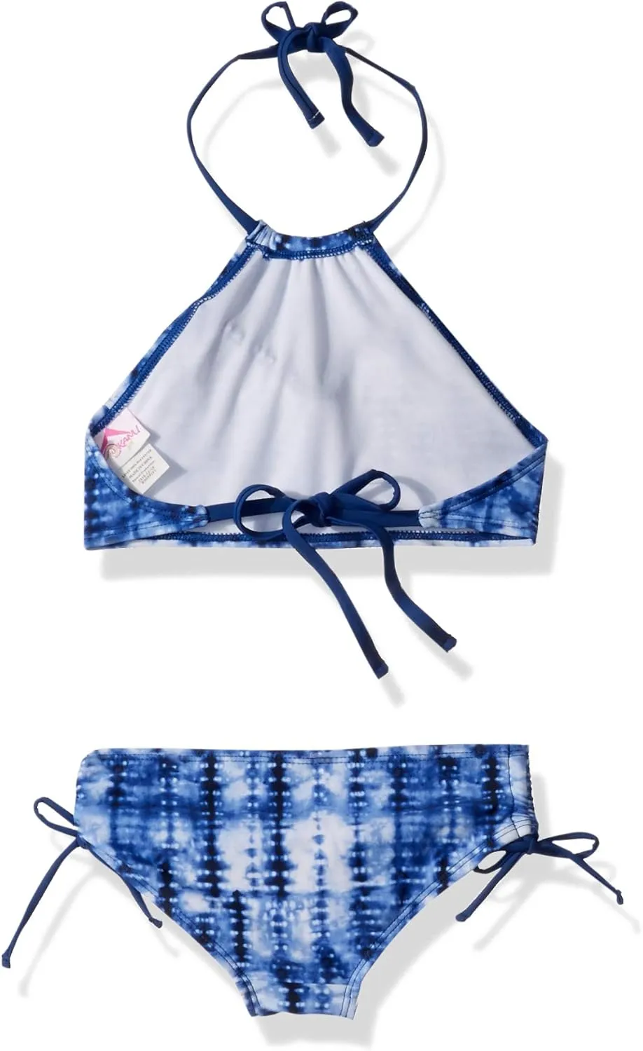 Kanu Surf Girls' Morgan Ruffle Halter Bikini 2-Piece Swimsuit, Pink, 2t