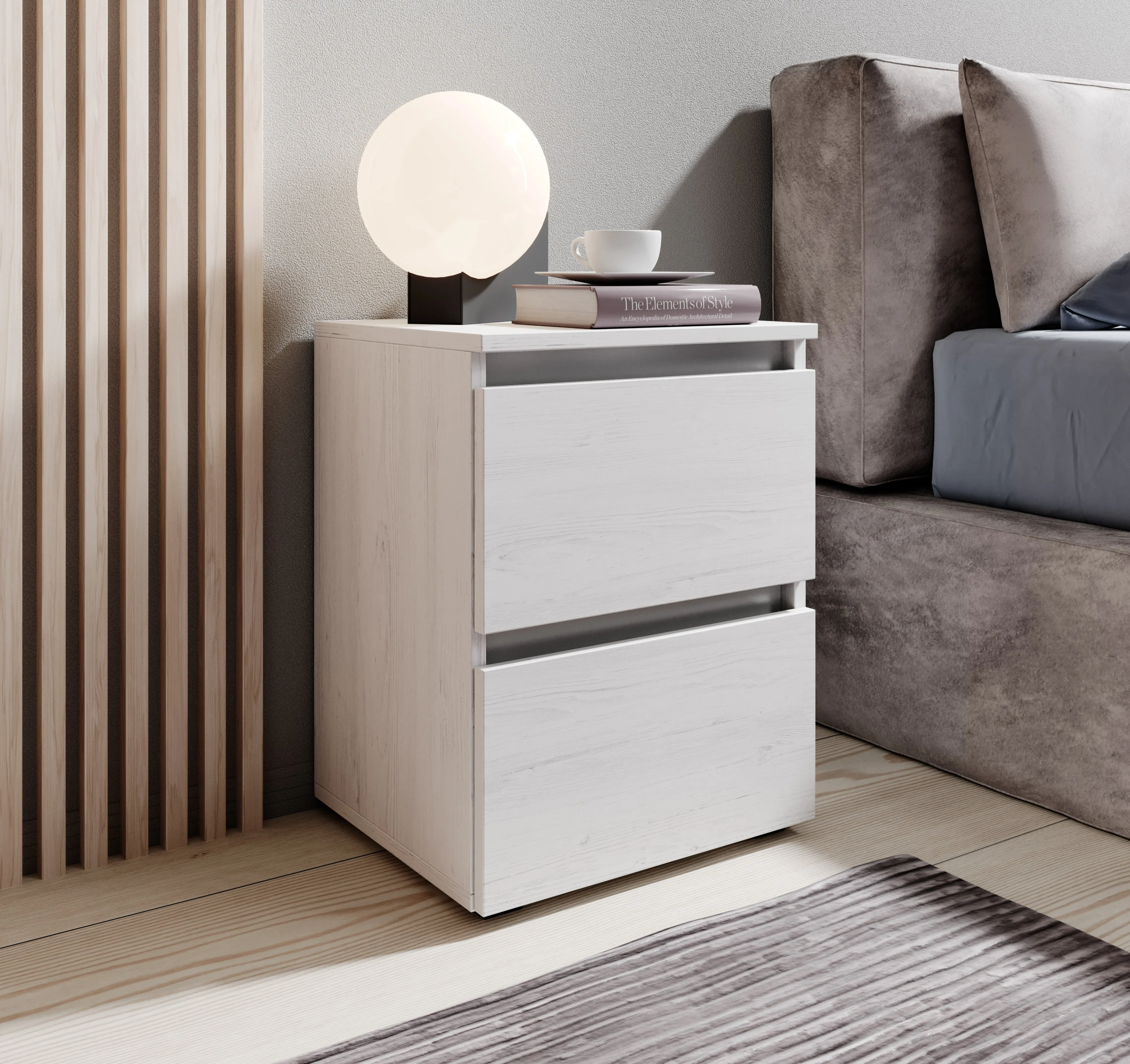 LARA NIGHTSTAND WHITE (SET OF 2)