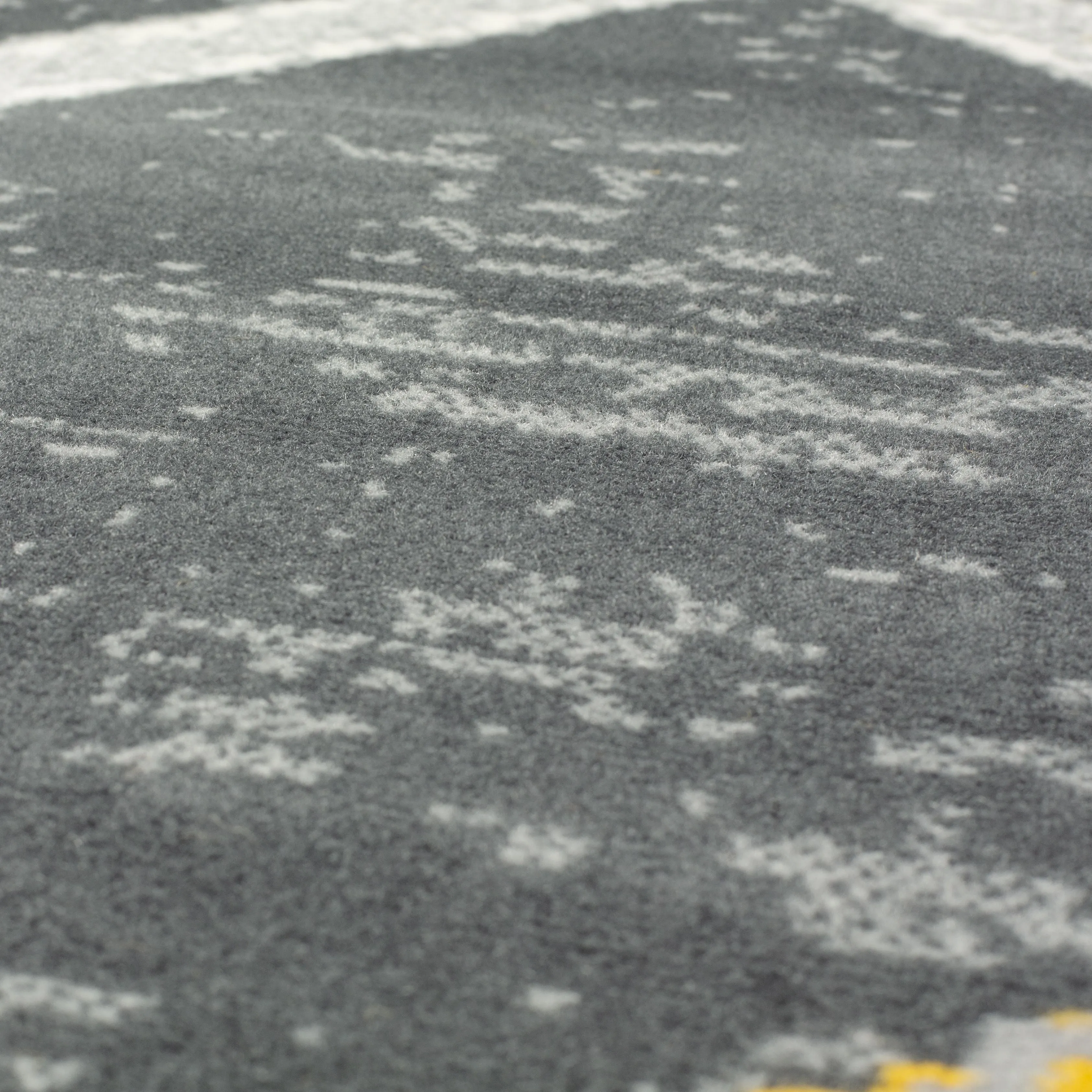 Mustard/Grey Contemporary Geometry Rhombus Design Rug - Texas