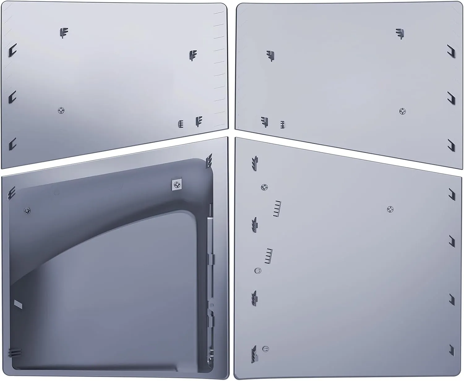 Slim Disc Edition Cover Plates for New PS5 Slim Console, Shell Panels Compatible with PlayStation 5 Slim Accessories Protective Replacement Faceplate (Sterling Silver)