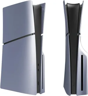 Slim Disc Edition Cover Plates for New PS5 Slim Console, Shell Panels Compatible with PlayStation 5 Slim Accessories Protective Replacement Faceplate (Sterling Silver)