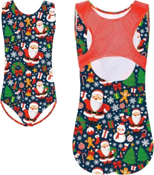 TFJH E One-piece Gymnastics Leotards for Girls Sparkle Athletic Clothes Activewear