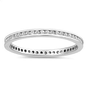 Toe Ring Infinity Toe Ring Eternity Toe Rings Sterling Silver Clear Crystal Eternity Wedding Guard (3.5)