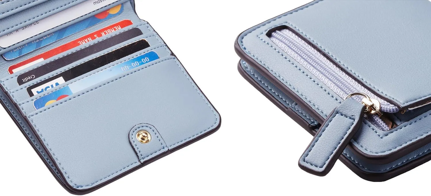 Toughergun Wallet Women Rfid Blocking Small Compact Bifold Luxury Leather Pocket Wallet Ladies Mini Purse with ID Window