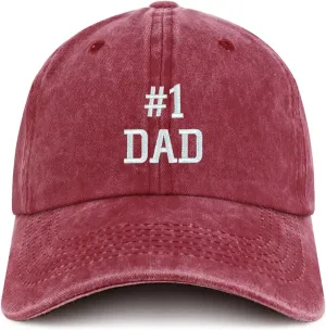 Trendy Apparel Shop Number 1 Dad Embroidered Pigment Dyed Low Profile Cotton Cap