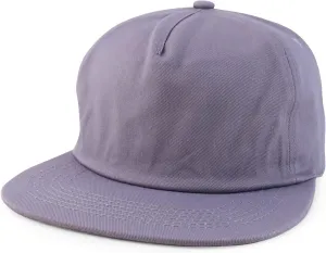 Trendy Apparel Shop Plain Unstructured 5 Panel Flat Bill Snapback Baseball Cap