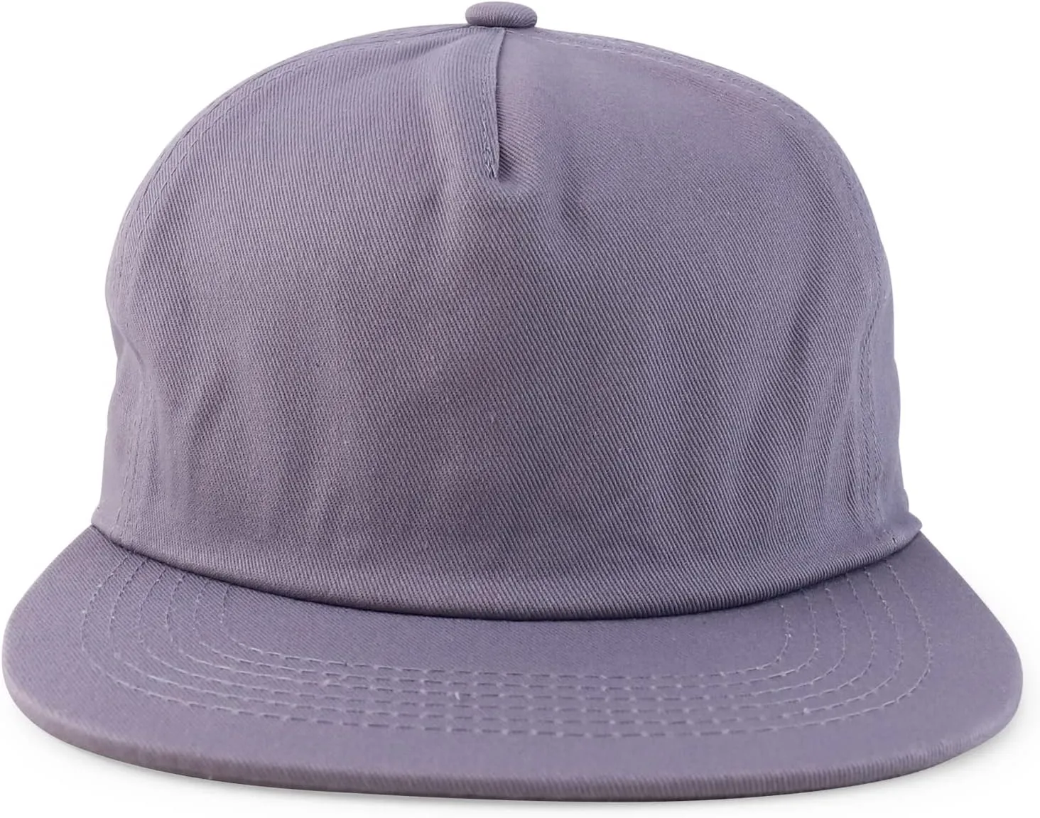 Trendy Apparel Shop Plain Unstructured 5 Panel Flat Bill Snapback Baseball Cap