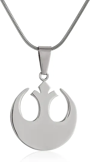 Unisex Jewelry Rebel Alliance Stainless Steel Gold Plated Small Chain Star Wars Pendant Necklace Gift
