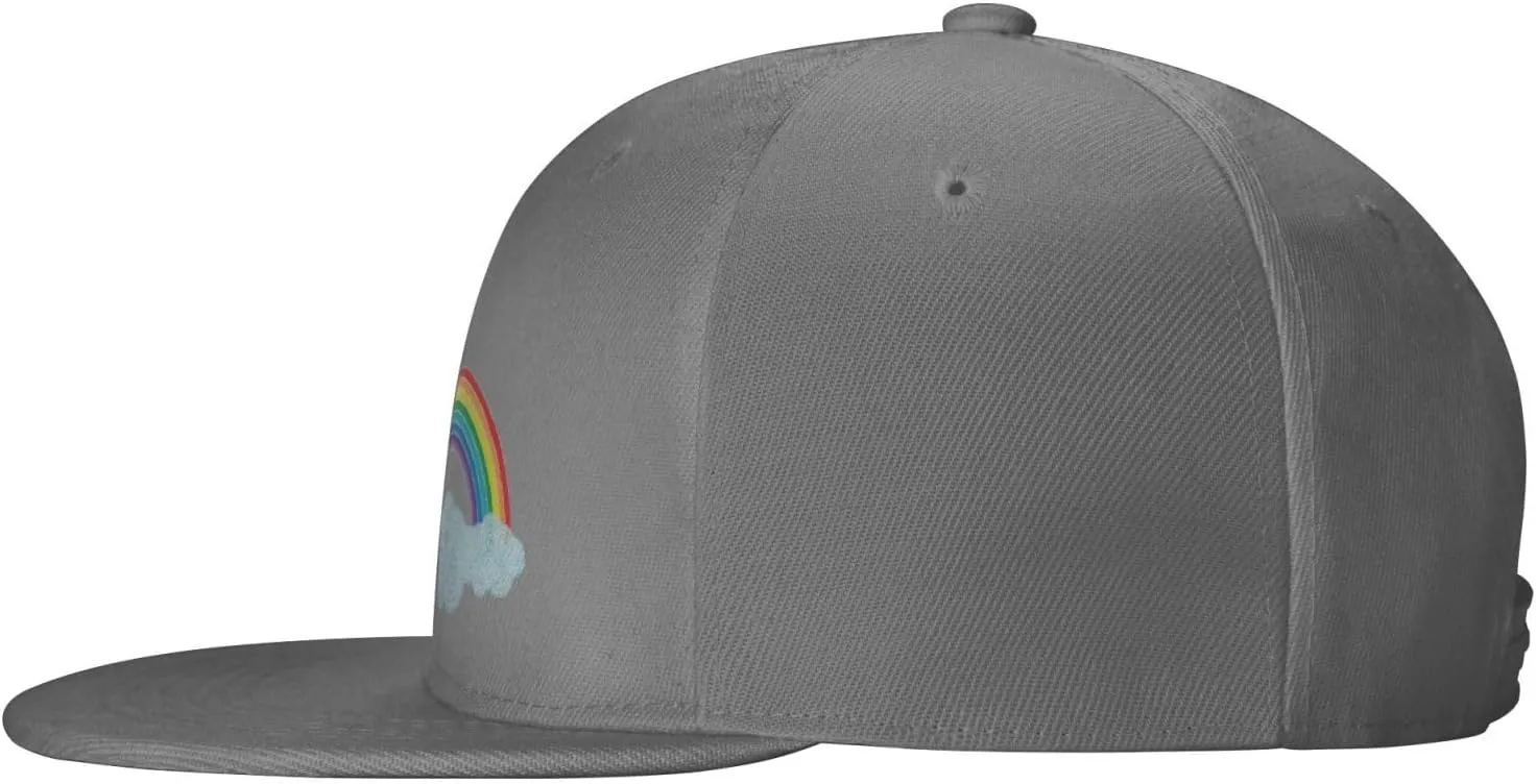 Watercolor Rainbow Trucker Hat for Men Snapback Hats Baseball Cap Flat Brim Hats