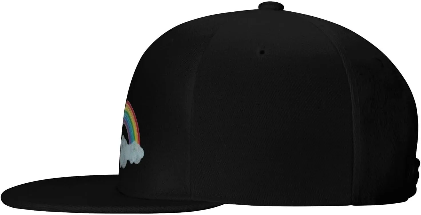 Watercolor Rainbow Trucker Hat for Men Snapback Hats Baseball Cap Flat Brim Hats