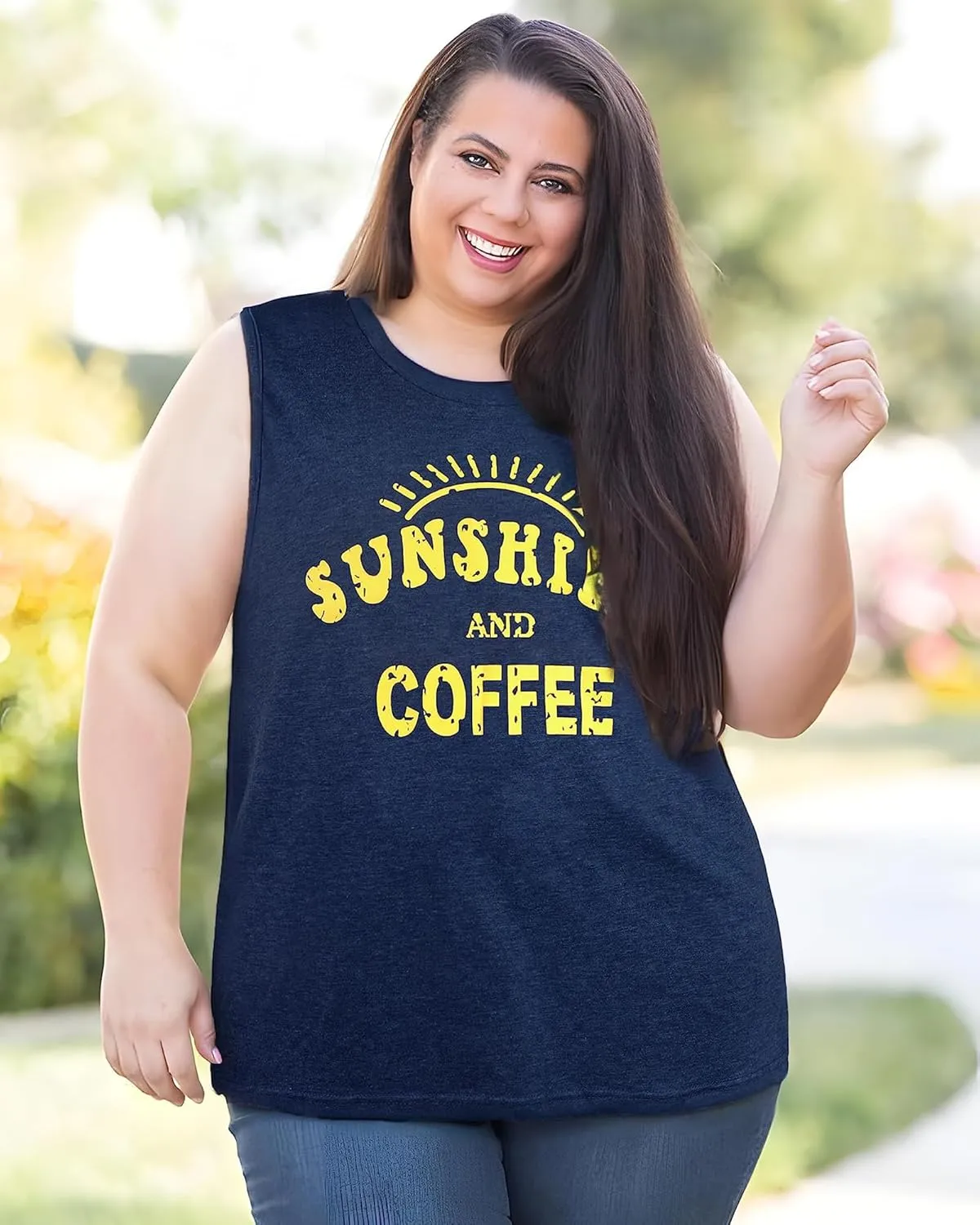 Womens Tank Tops Summer T Shirts Sleeveless Casual Loose Tunic Blouses