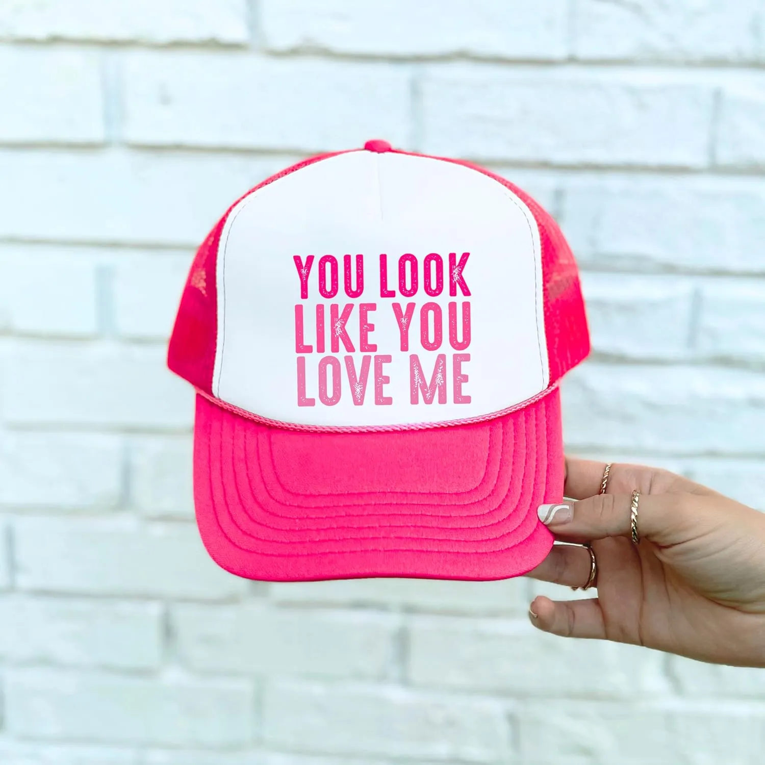 You Look Like You Love Me Trucker Hat Country Song Lyrics Adult Classic 5 Panel Mesh Snapback